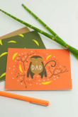 Dad Monkey Folder Greeting Card Set Of 10