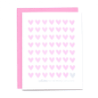 Lovely Heart Welcome Baby Girl Folder Greeting Card Set Of 10