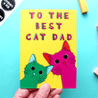 'to The Best Cat Dad Folder Greeting Card Set Of 10