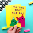 'to The Best Cat Dad Folder Greeting Card Set Of 10