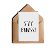 Stay Badass Folder Greeting Card Set Of 10