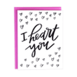 Black Heart I Heart You Folder Greeting Card Set Of 10
