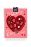 Always Pick You Valentine Chocolate Box Folder Greeting Card Set Of 10