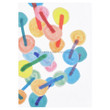 Colorful Pattern Confettis Birthday Folder Greeting Card Set Of 10