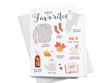 Fall Favorites Clothes And Autumn Leaf Folder Greeting Card Set Of 10