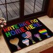 Rainbow Design Hate Has No Home Here Doormat Home Decor
