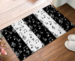 Black And White Piano Keyboard Music Notes Doormat Home Decor