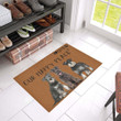 Brown Theme Schnauzer Happy Place Doormat Home Decor
