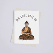 Let That Shit Go Budha Meditation Folder Greeting Card Set Of 10