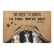 Funny Design Siberian Husky No Need To Knock Doormat Home Decor