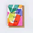 Origami Proud Of You Folder Greeting Card Set Of 10