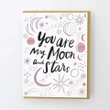 Nice Design You Are My Moon And Stars Folder Greeting Card Set Of 10