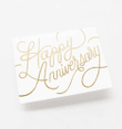 Impressive Handwriting Happy Anniversary Folder Greeting Card Set Of 10