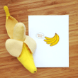 Folder Greeting Card Set Of 10 Ripe Banana Thanks A Bunch