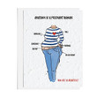 Anatomy Of A Pregnant Woman Folder Greeting Card Set Of 10
