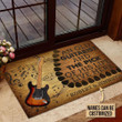 Doormat Home Decor Custom Name Guitar Old Couple Live Here