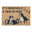 It's Basically A Zoo Bernese Mountain In Here Doormat Home Decor