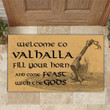 Welcome To Valhalla And Come Feast With The Gods Doormat Home Decor