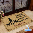 Caution Crazy Goat Lady Doormat Home Decor Custom Name