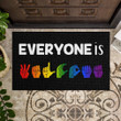 Pride Everyone Is Welcome Lgbt Design Doormat Home Decor
