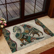 Flying Dragon Mandala Flower Patchwork Design Doormat Home Decor