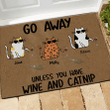 Cat Lovers Gift Custom Name Doormat Home Decor Go Away Unless You Have Wine And Catnip
