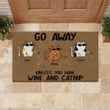 Cat Lovers Gift Custom Name Doormat Home Decor Go Away Unless You Have Wine And Catnip