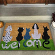 Welcome Dog Back Pattern Design Doormat Home Decor