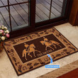 Appealing Dressage Basic Brown Doormat Home Decor Custom Name