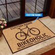 Custom Name Doormat Home Decor Bikeoholic I'm Out On My Bike Cycling
