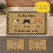 Custom Name Doormat Home Decor In This Home Cat Make The Rules