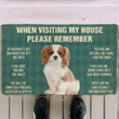 Doormat Home Decor Lovely Pet Please Remember Cavalier King Charles Spaniel Dogs House Rules