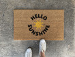 Design Doormat Home Decor Hello Sunshine Summer Time