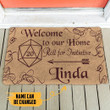 Custom Name Doormat Home Decor Welcome To Our Home Roll For Initiative
