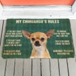 Welcome Home My Chihuahua's Rules Design Doormat Home Decor