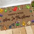 Doormat Home Decor Gardening Tools Some Hoes In This House