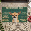 Welcome Home My Chihuahua's Rules Design Doormat Home Decor