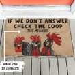 3d If We Don't Answer Check The Chicken Coop Custom Name Doormat Home Decor