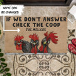 3d If We Don't Answer Check The Chicken Coop Custom Name Doormat Home Decor