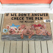 Cattle Custom Name Doormat Home Decor Check The Pig Pen