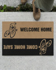 Retro Doormat Home Decor Cycling Welcome Home Come Home Safe
