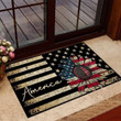 Classic America Sunflower Us Flag Design Doormat Home Decor