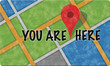 You Are Here Map Pattern Design Doormat Home Decor