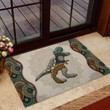 Roaring Dinosaur Mandala Design Doormat Home Decor