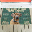 Lovely Dog Please Remember Rhodesian Ridgeback House Rule Design Doormat Home Decor