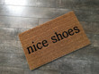 Simple Script Holy Nice Shoes Design Doormat Home Decor