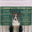 Enticing Cardigan Welsh Corgi Dog House Rules Doormat Home Decor