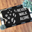 Doormat Home Decor Footprints Never Walk Alone Animal Lovers