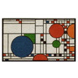 Vibrant Colored Geometric Shapes Design Doormat Home Decor