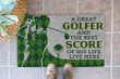 Design Doormat Home Decor Golf A Great Golfer And The Best Score Of His Life